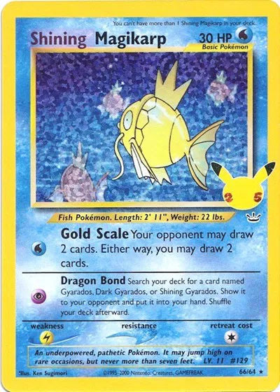 2021 Pokemon Celebrations: Classic Collection #66/64 Shining Magikarp NM front