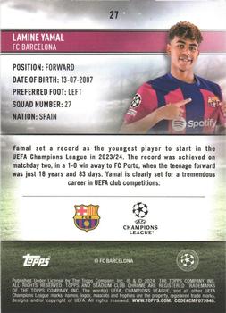 2023-24 Stadium Club Chrome UEFA Champions League #27 Lamine Yamal