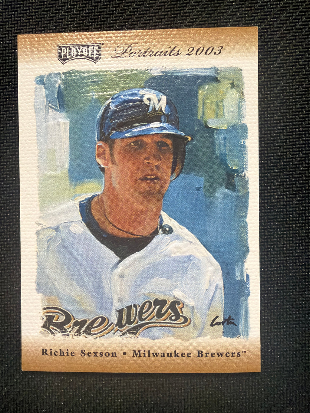 2003 Playoff Portraits Richie Sexson#48 Relic /100 front