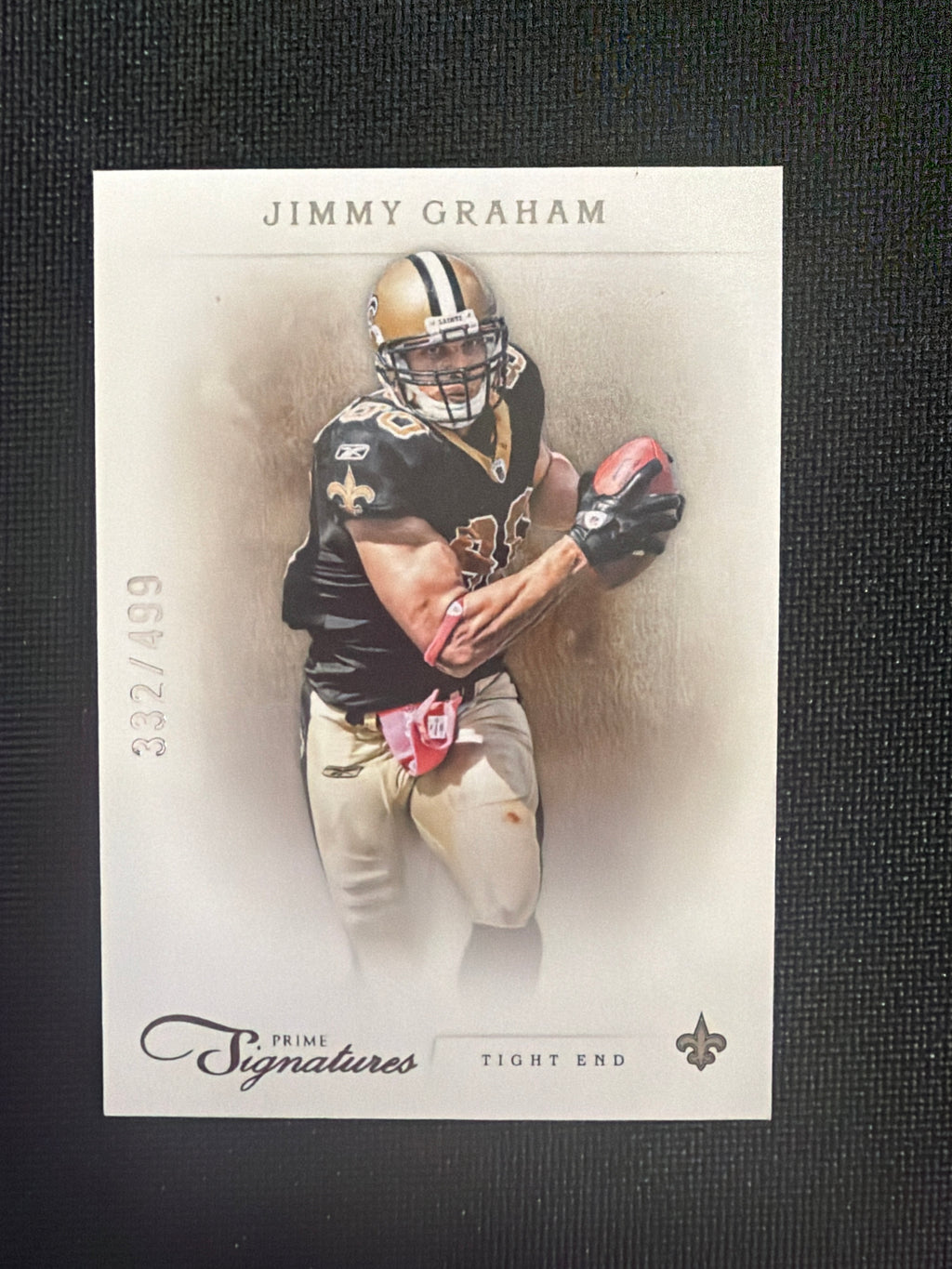2012 Jimmy Graham Panini Prime Signatures 416/499 front