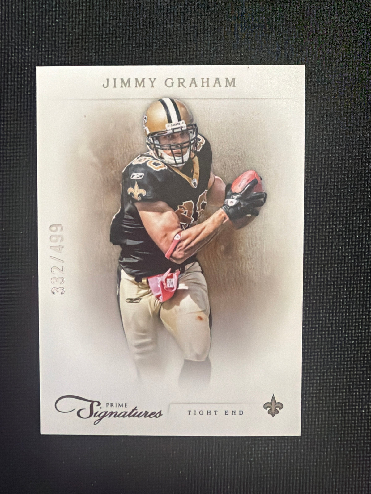 2012 Jimmy Graham Panini Prime Signatures 416/499 front