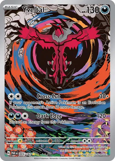 2023 Pokemon Paradox Rift #205/182 Yveltal IR NM front