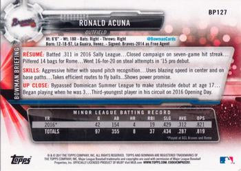 2017 Bowman #BP127 Ronald Acuna Prospects PSA 10