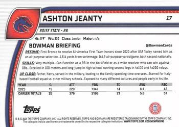 2024 Bowman University Chrome Sapphire Edition #17 Ashton Jeanty Blue Ice