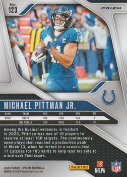 2024 Panini Prizm #123 Michael Pittman Jr. Red White and Blue