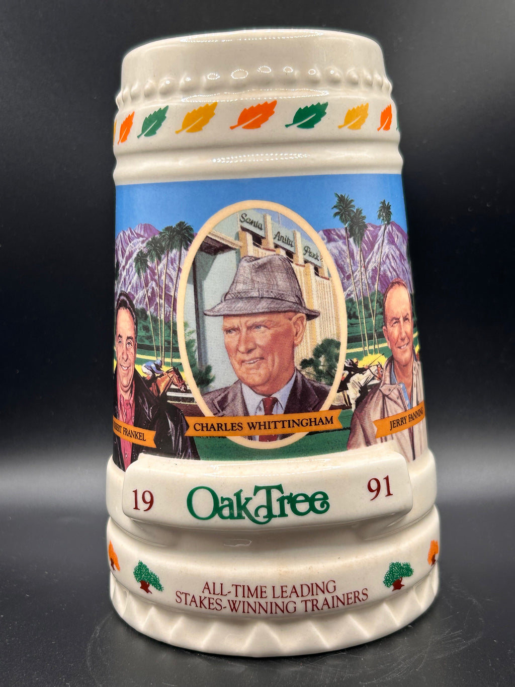 1991 Oak Tree Racing All-TIme Leading Stakes-Winning Trainers Commemorative Stein