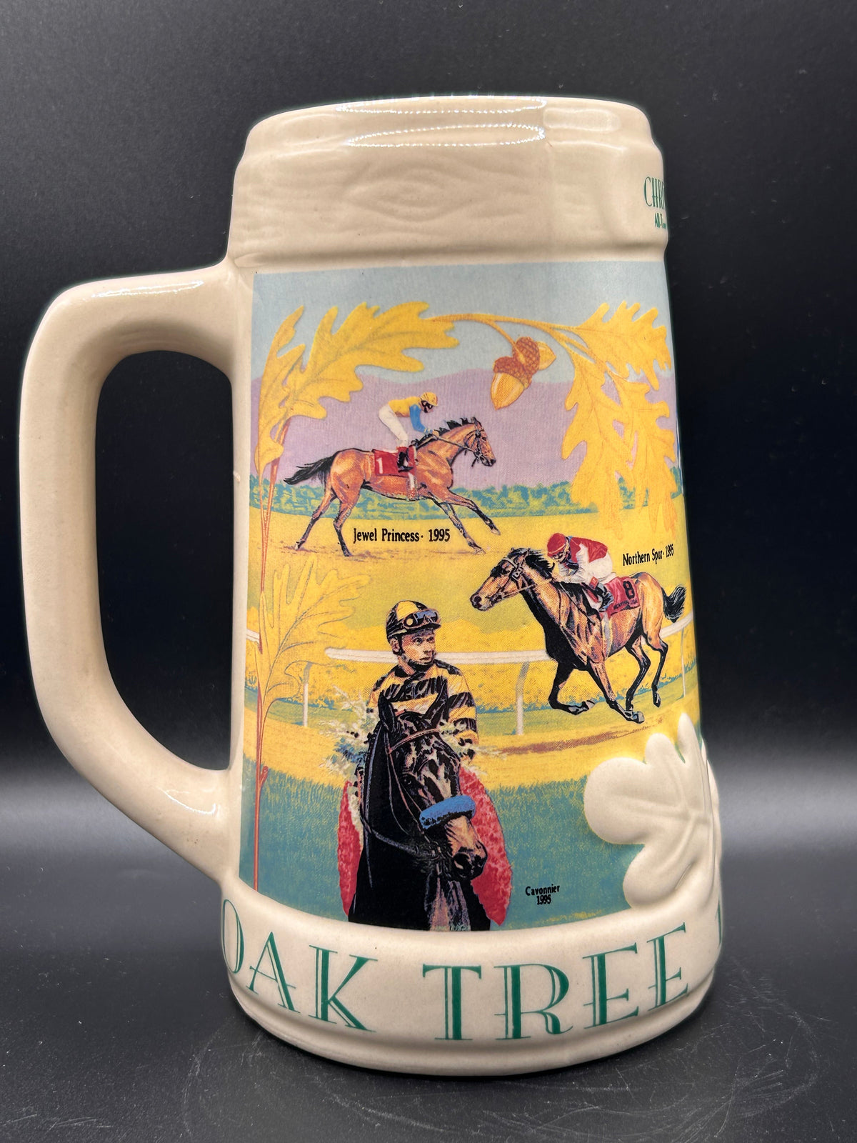 1997 Tribute to Chris McCarron Oak Tree Racing Commemorative Stein