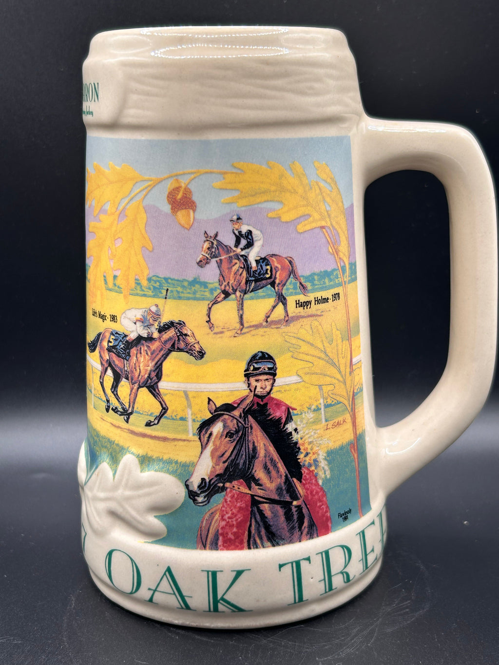 1997 Tribute to Chris McCarron Oak Tree Racing Commemorative Stein