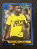 2021-2022 Topps Merlin Chrom UEFA League 43 Youssoufa Moukoko Aqua Prism Refractor front