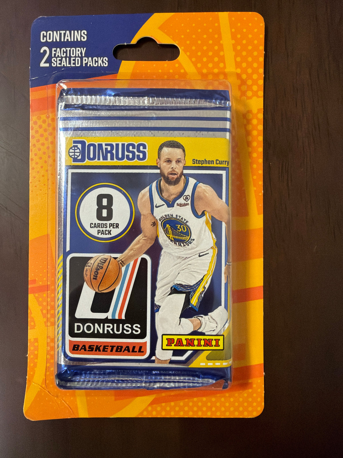 2024-25 Panini Donruss Basketball Blister – 2 Factory Sealed Packs (8 Cards/Pack) – Stephen Curry Wrapper