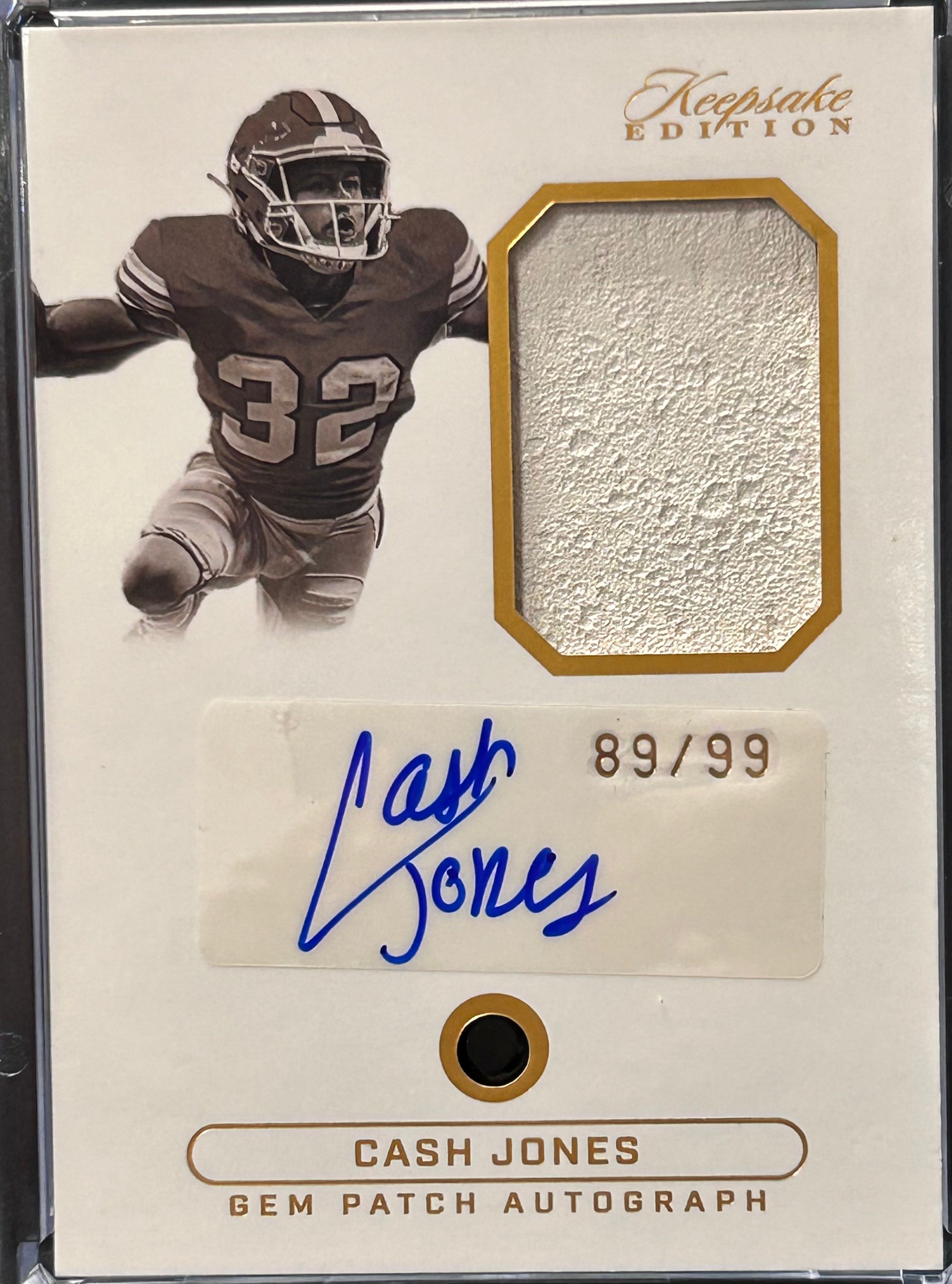 2024 Cash Jones Keepsake Sports Edition #GPA-CJ2 Gem Patch Auto Relic 89/99