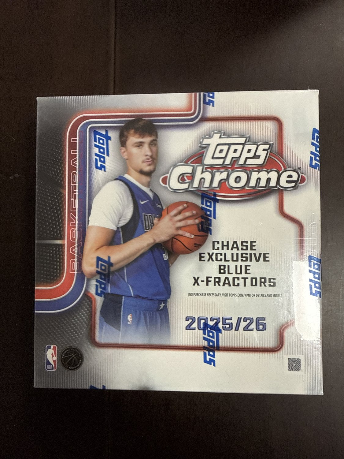 2025-26 Topps Chrome Basketball Mega Box - sealed box front (Cooper Flagg cover)