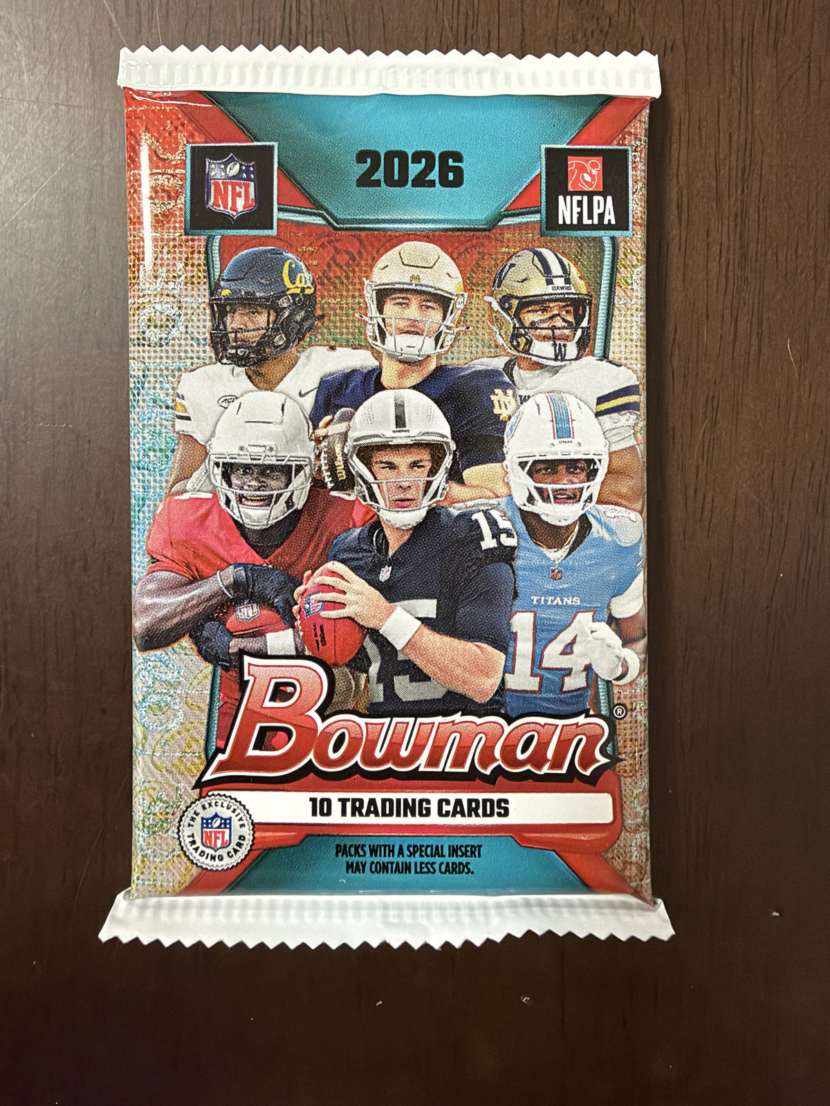 2026 Bowman Football Pack – 10 Cards – Factory Sealed