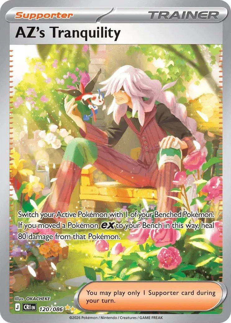 2026 Pokemon Chaos Rising #120/086 AZ's Tranquility SIR NM front