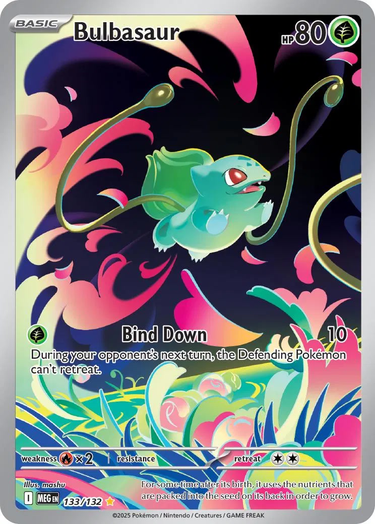 2025 Pokemon Mega Evolution #133/132 Bulbasaur IR NM front