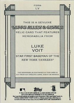 2020 Topps Allen & Ginter #FSRA-LV Luke Voit Full-Size Relics A