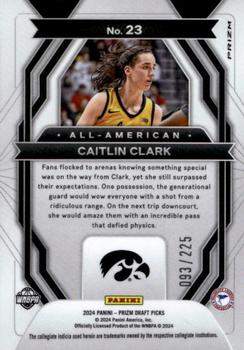 2024 Panini Prizm Draft Picks #23 Caitlin Clark Red Seismic #/225