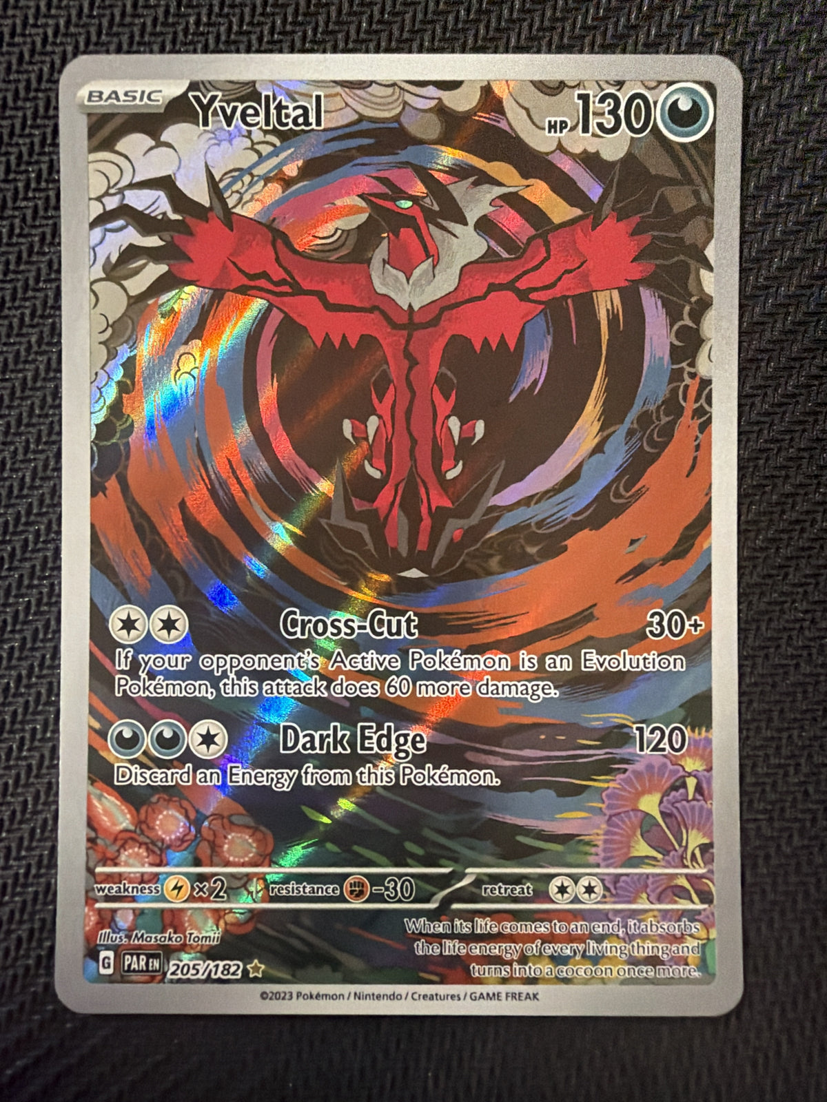 2023 Pokemon Paradox Rift #205/182 Yveltal IR NM front