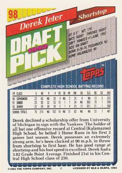 1993 Topps #98 Derek Jeter