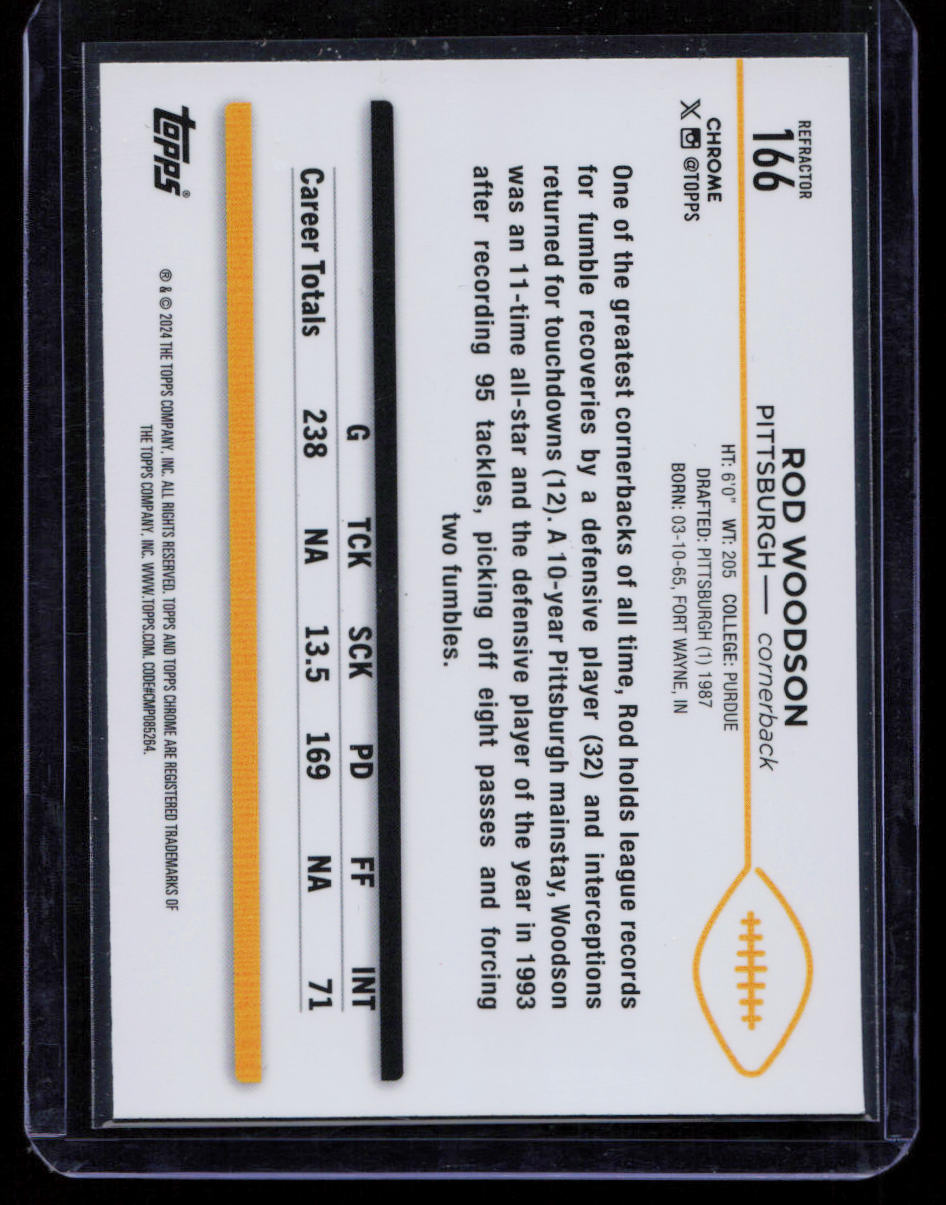 2024 Topps Chrome #166 Rod Woodson Refractor