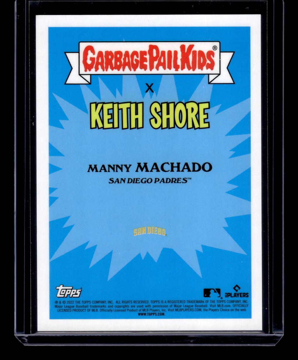 2022 Topps Garbage Pail Kids x MLB Series 1 #11a Many Machado Silver Foil #/150