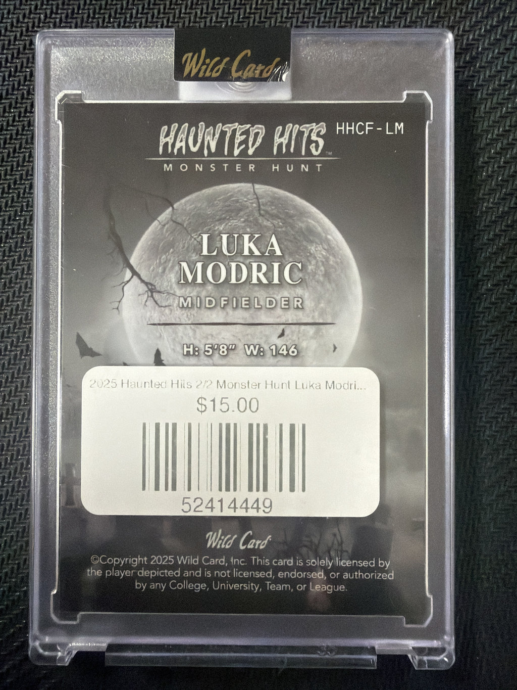 2025 Haunted Hits 2/2 Monster Hunt Luka Modric Yellow back