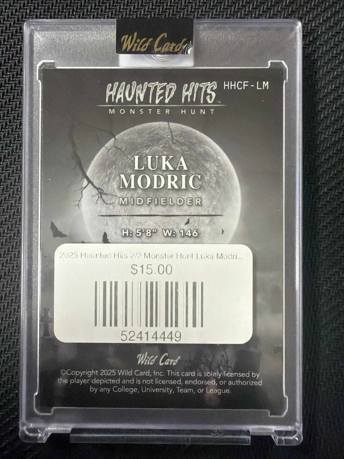 2025 Haunted Hits 2/2 Monster Hunt Luka Modric Yellow back
