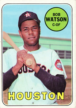 1969 Topps #562 Bob Watson PSA 8