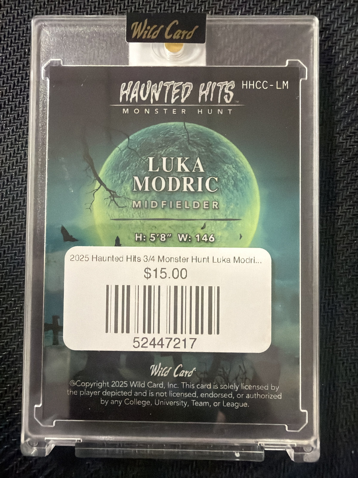 2025 Haunted Hits 3/4 Monster Hunt Luka Modric Purple Halo back