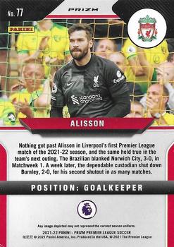 2021-22 Panini Prizm Premier League #77 Alisson Prizms Red