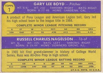 1970 Topps #7 Indians 1970 Rookie Stars (Gary Boyd / Russ Nagelson)