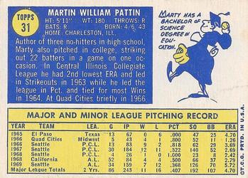 1970 Topps #31 Marty Pattin