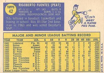 1970 Topps #42 Tito Fuentes