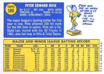 1970 Topps #580 Pete Rose PSA 9