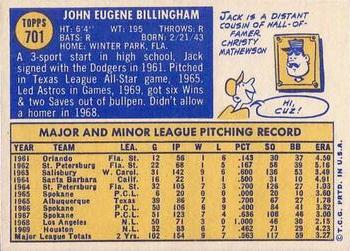 1970 Topps #701 Jack Billingham