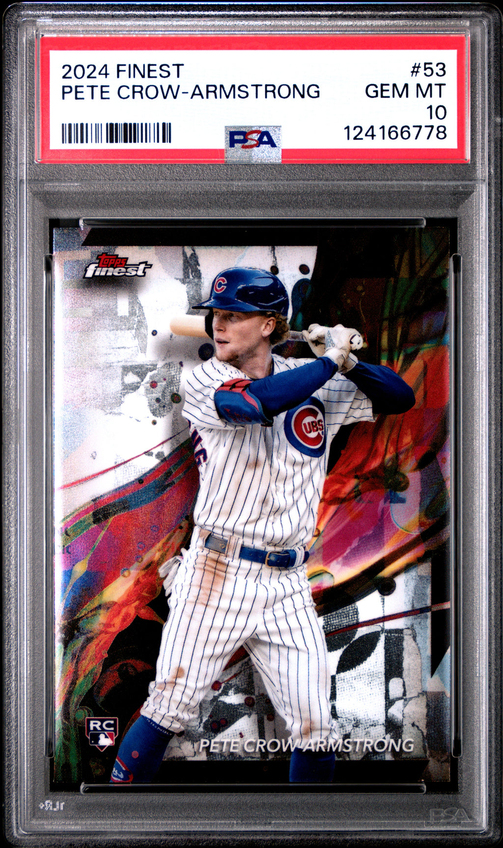 2024 Topps Finest #53 Pete Crow-Armstrong PSA 10