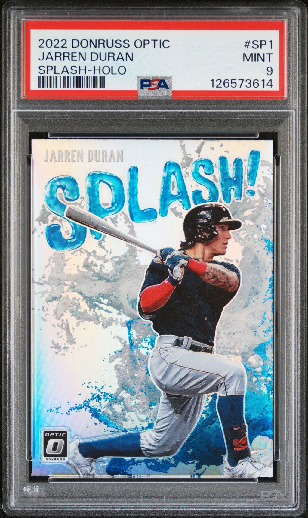 2022 Panini Donruss Optic Splash #SP1 Jarren Duran Splash-Holo PSA 9