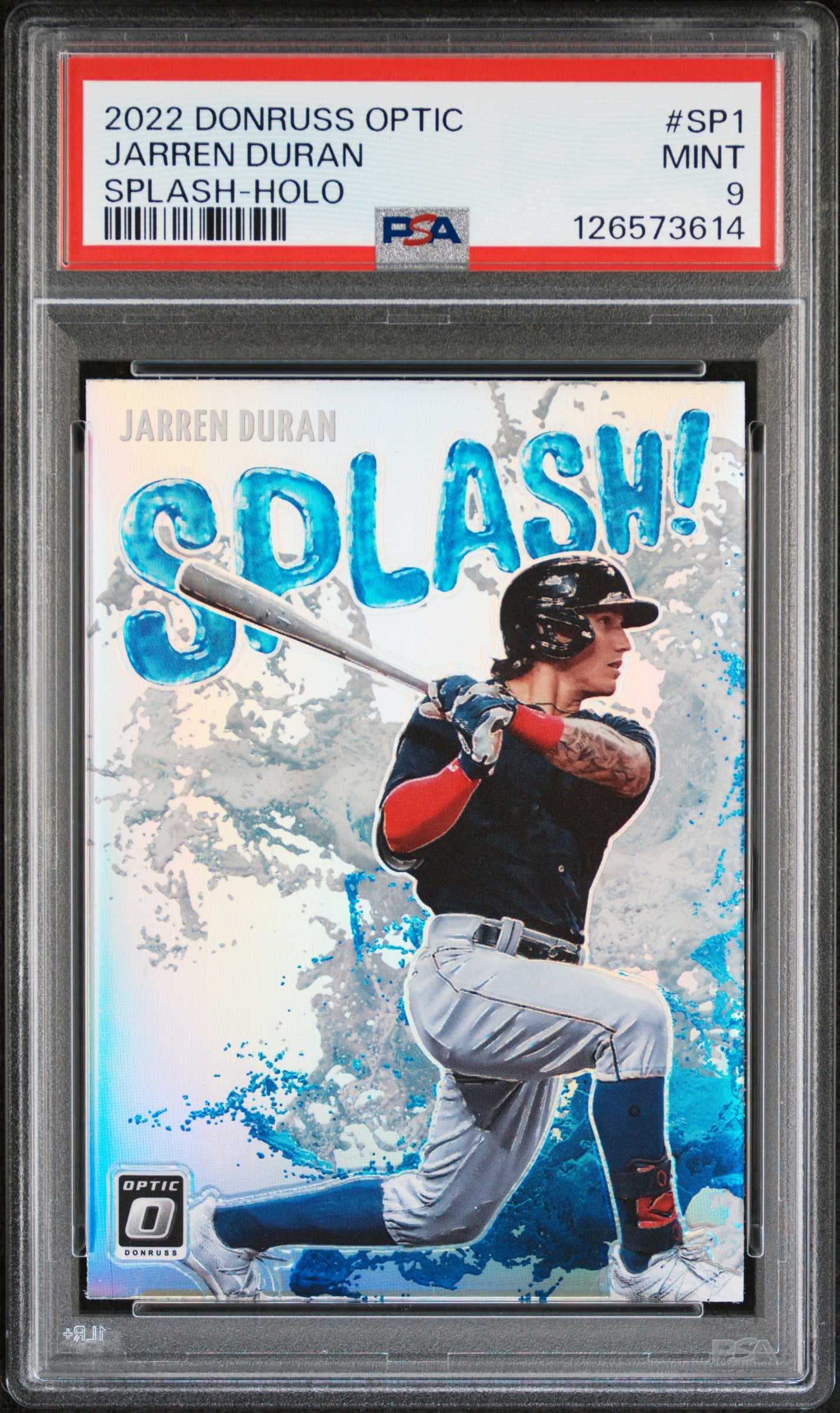 2022 Panini Donruss Optic Splash #SP1 Jarren Duran Splash-Holo PSA 9