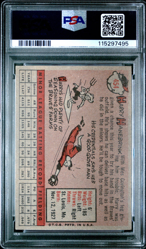 1958 Topps #454 Harry Hanebrink PSA 4