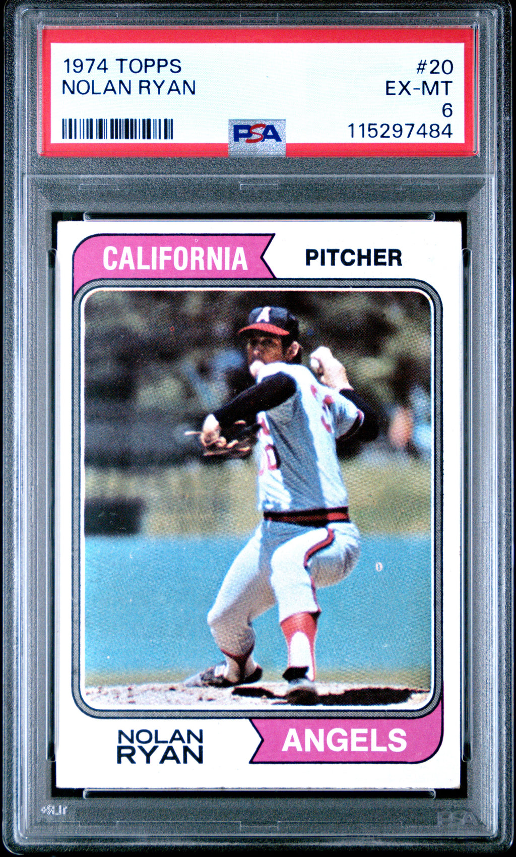 1974 Topps #20 Nolan Ryan PSA 6