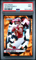 2024 Panini Prizm #347 Jayden Daniels Orange Ice PSA 9