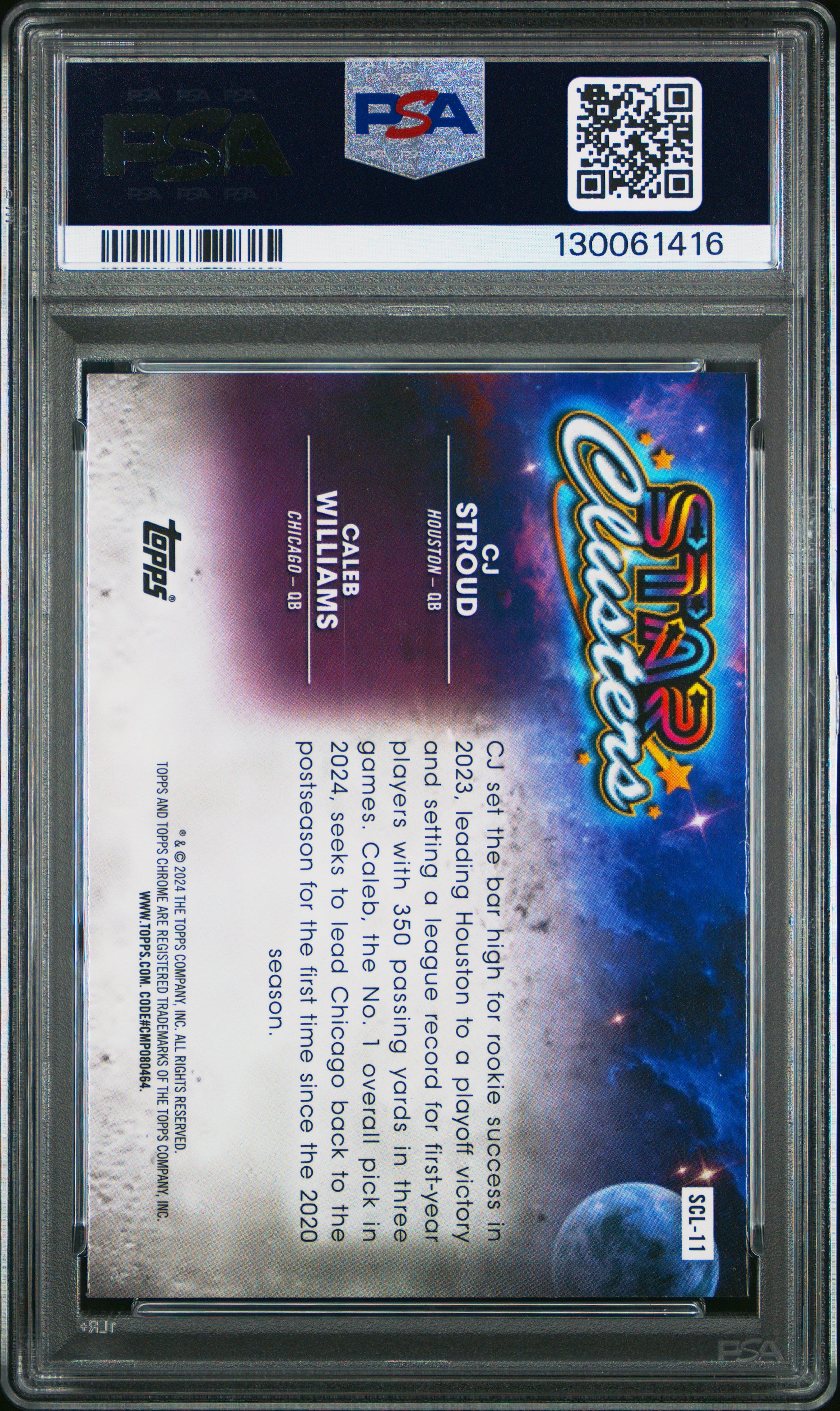 2024 Topps Cosmic Chrome Star Clusters #11 Stroud/Williams PSA 10