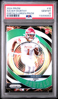 2024 Panini Prizm Portals #10 Xavier Worthy Portals-Green Prizm PSA 10