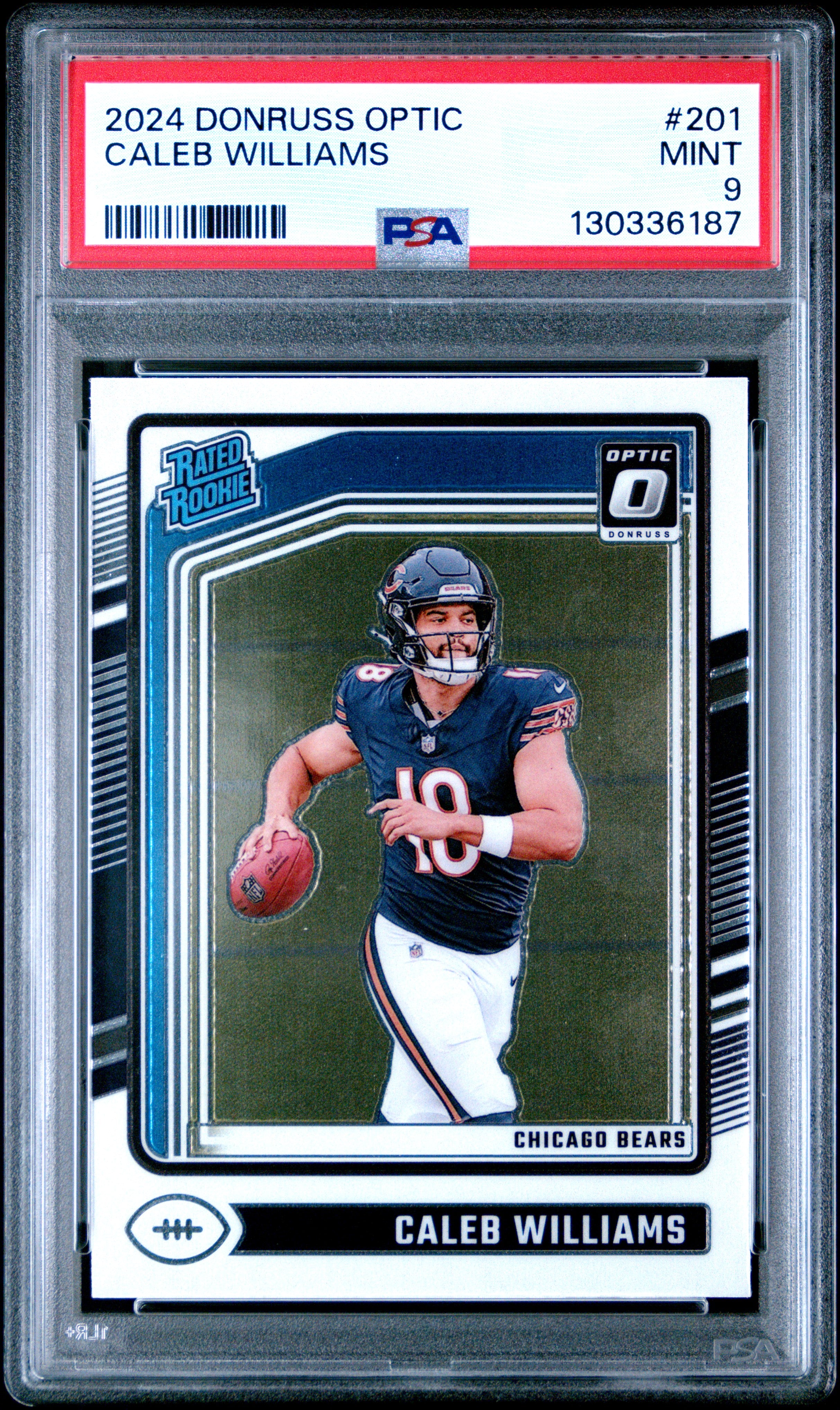 2024 Panini Donruss Optic #201 Caleb Williams PSA 9