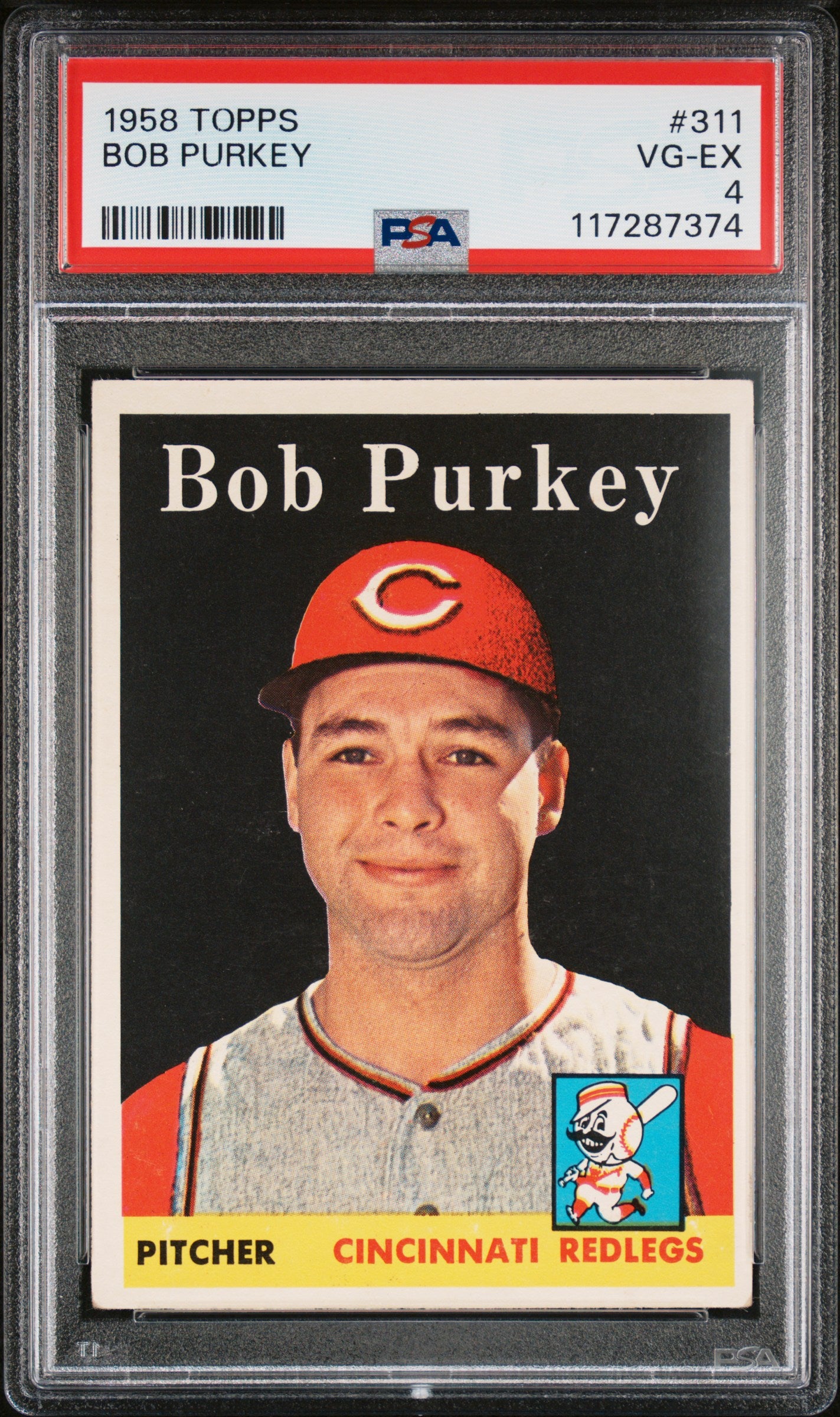 1958 Topps #311 Bob Purkey PSA 4