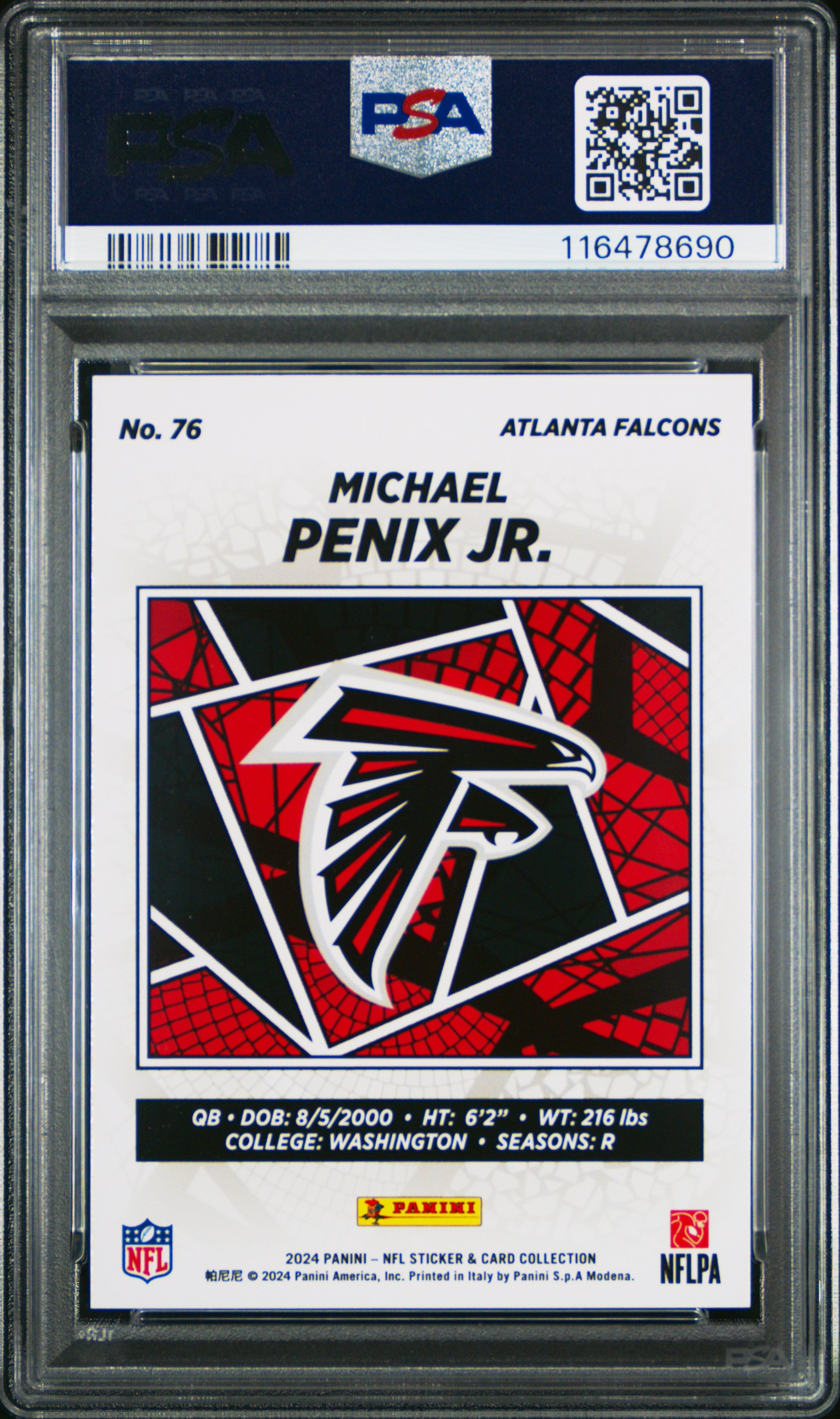 2024 Panini Nfl Sticker & Card Collection #76 Michael Penix Jr. PSA 9