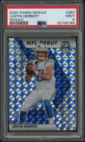 2020 Panini Mosaic #263 Justin Herbert Mosaic PSA 9