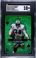 2024 Wild Card 5 Card Draw Bo Jackson Queen Of Hearts Green Kaleidoscope SGC 10