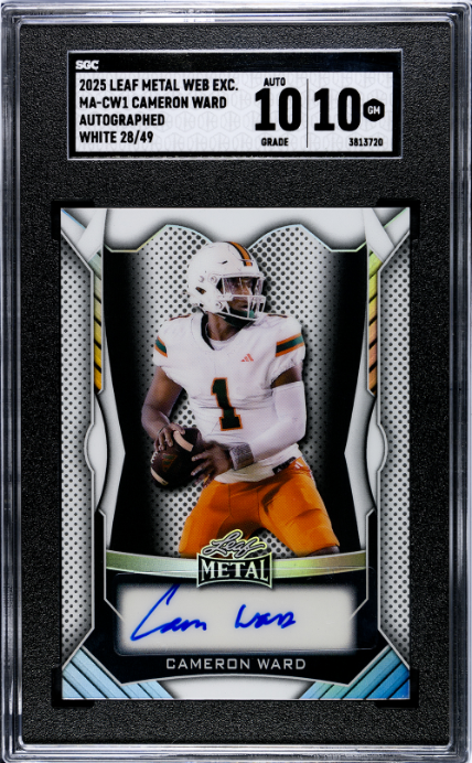 2025 Leaf Metal Web Exclusives #MA-CW1 Cameron Ward Auto. White SGC 10