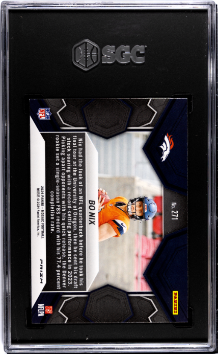 2024 Panini Mosaic #271 Bo Nix Silver Prizm SGC 9.5